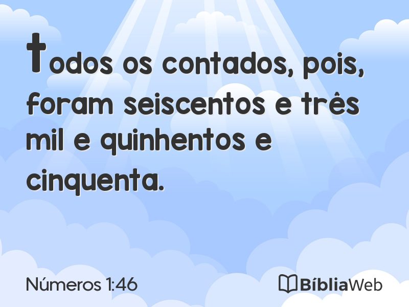 Números 1:46 em imagem para compartilhar