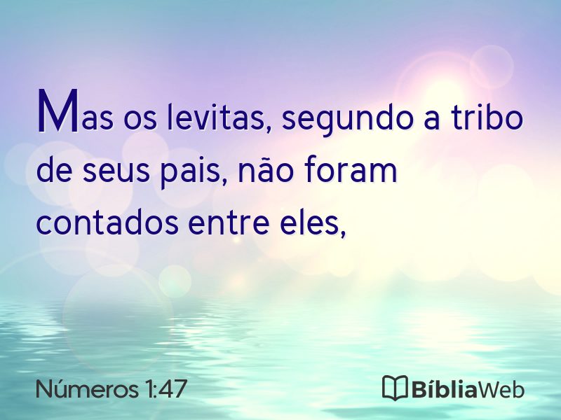 Números 1:47 em imagem para compartilhar