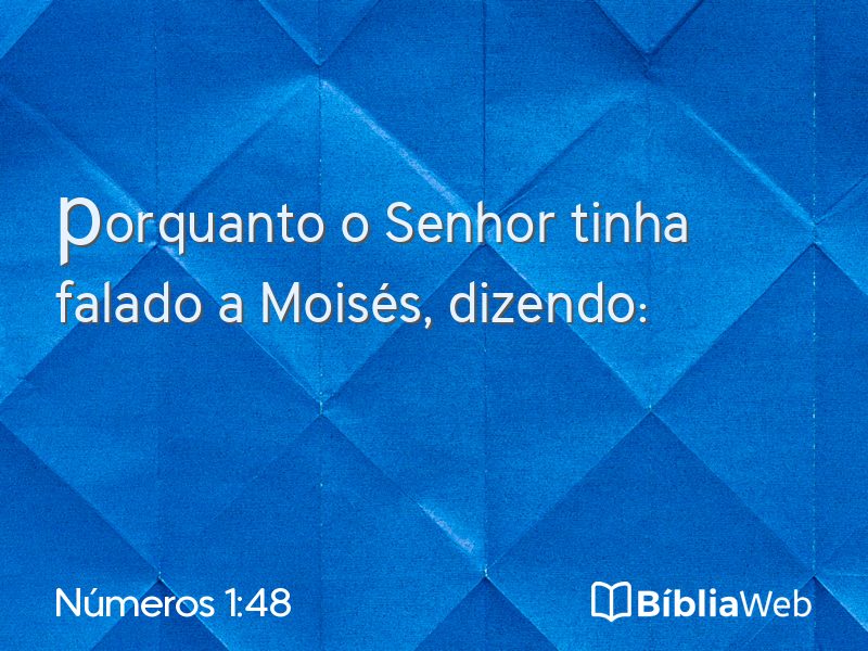 Números 1:48 em imagem para compartilhar
