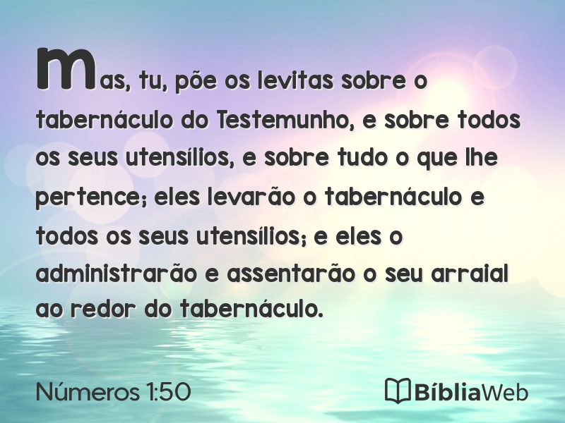 Números 1:50 em imagem para compartilhar