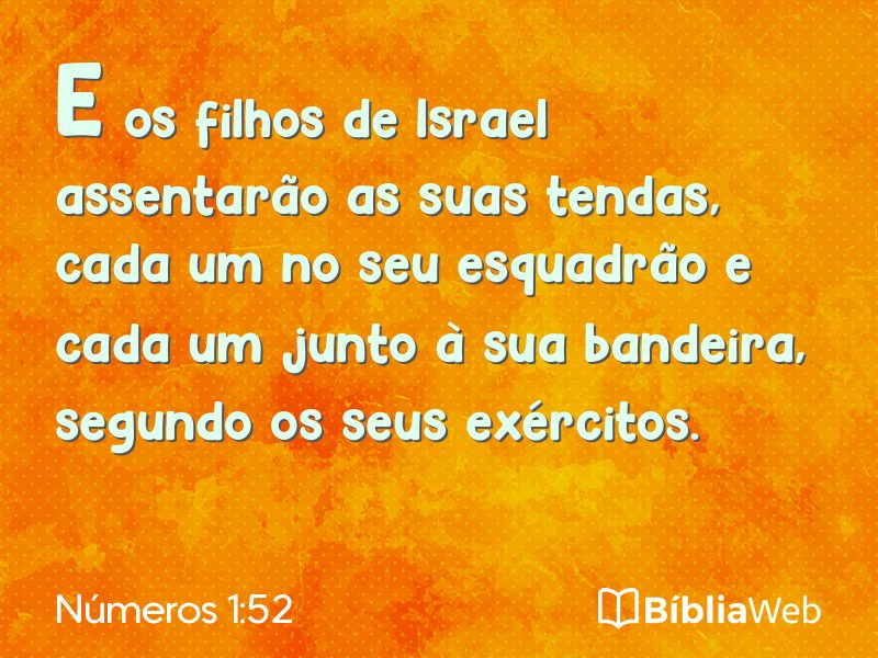 Números 1:52 em imagem para compartilhar