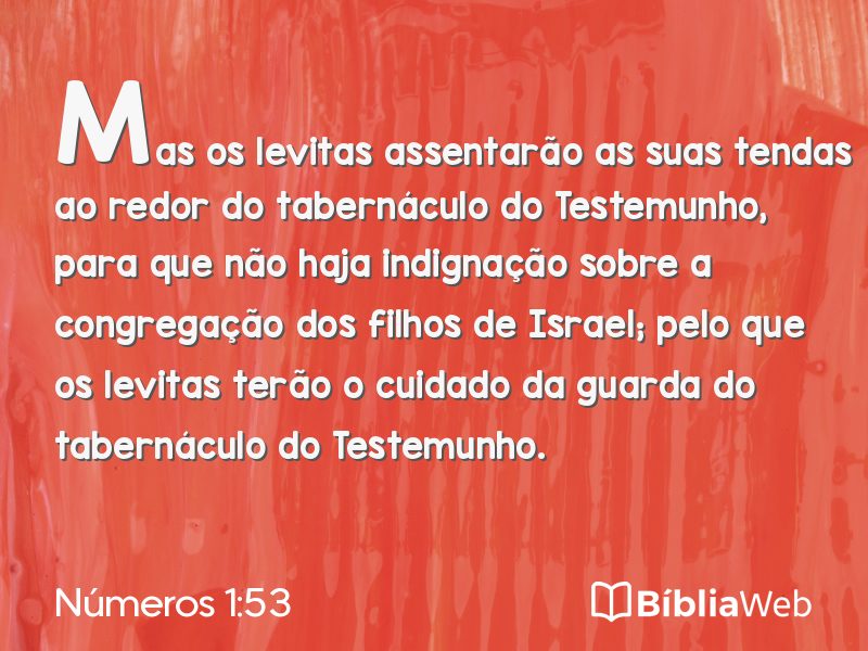 Números 1:53 em imagem para compartilhar