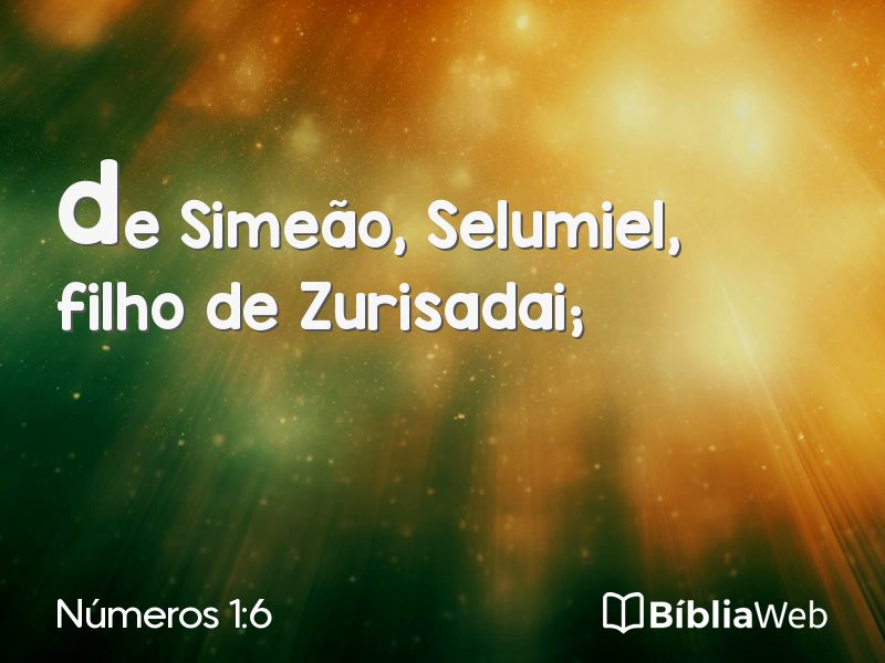 Números 1:6 em imagem para compartilhar