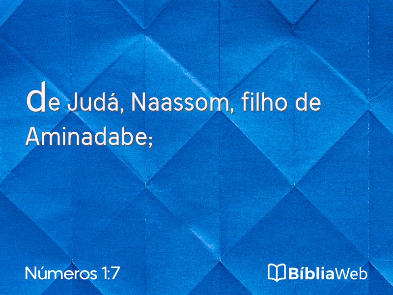 Números 1:7 em imagem para compartilhar