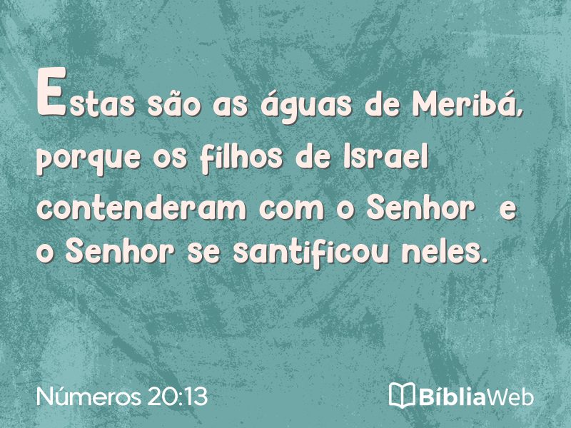 Números 20:13 em imagem para compartilhar