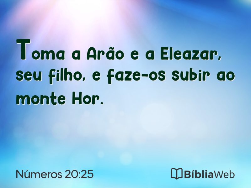 Números 20:25 em imagem para compartilhar