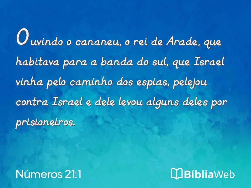 Números 21:1 em imagem para compartilhar