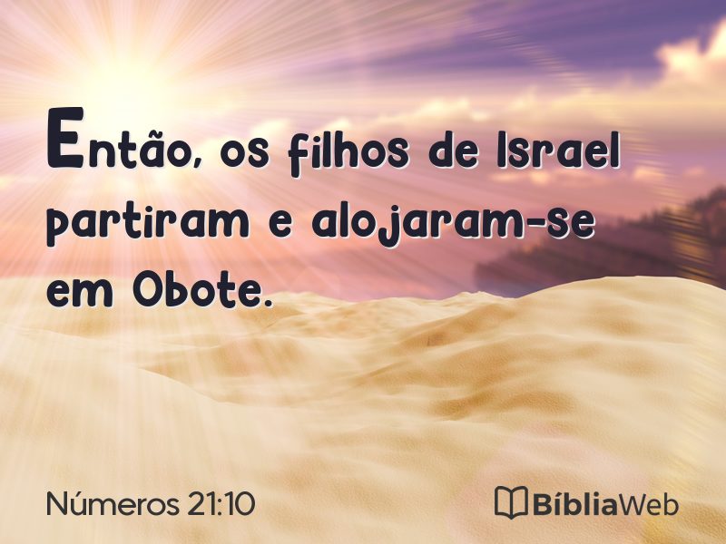 Números 21:10 em imagem para compartilhar