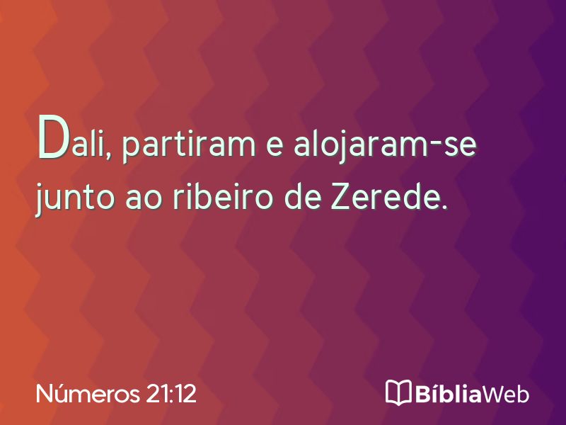 Números 21:12 em imagem para compartilhar