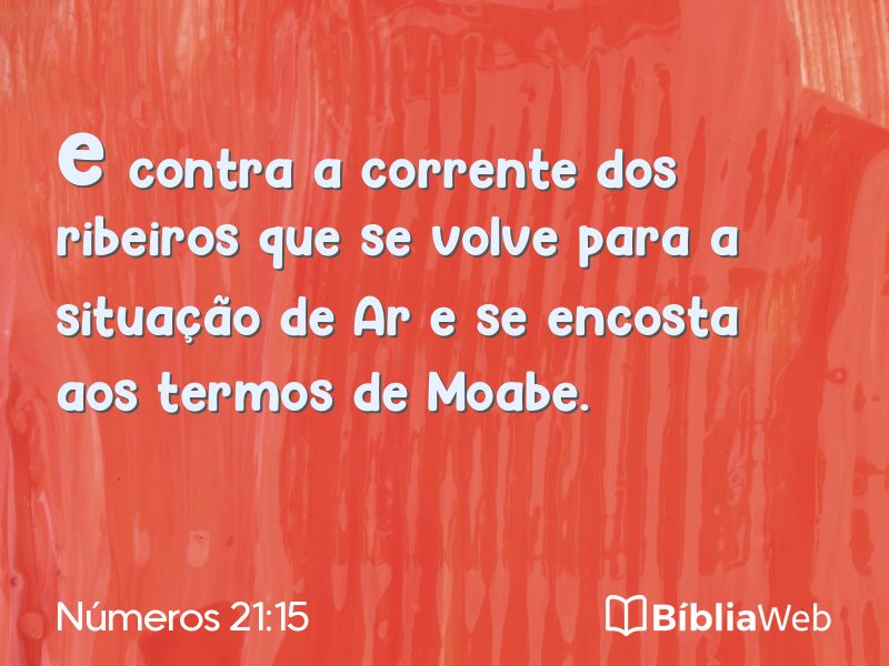 Números 21:15 em imagem para compartilhar