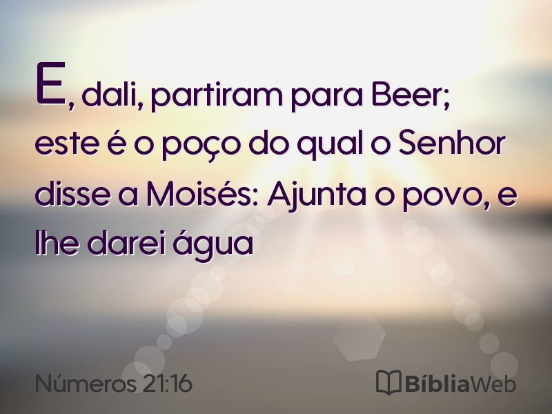 Números 21:16 em imagem para compartilhar