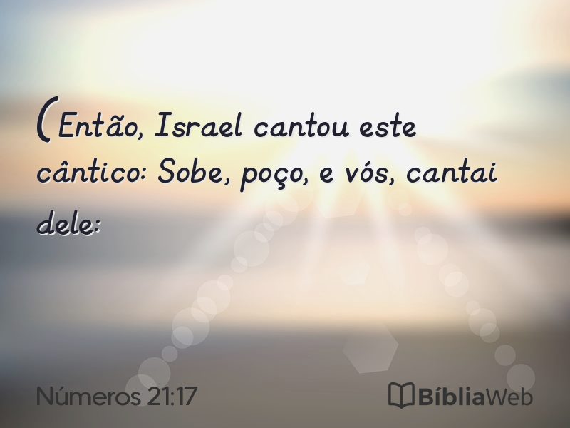 Números 21:17 em imagem para compartilhar
