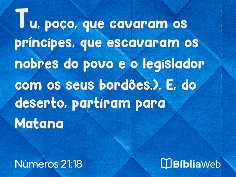 Números 21:18 em imagem para compartilhar