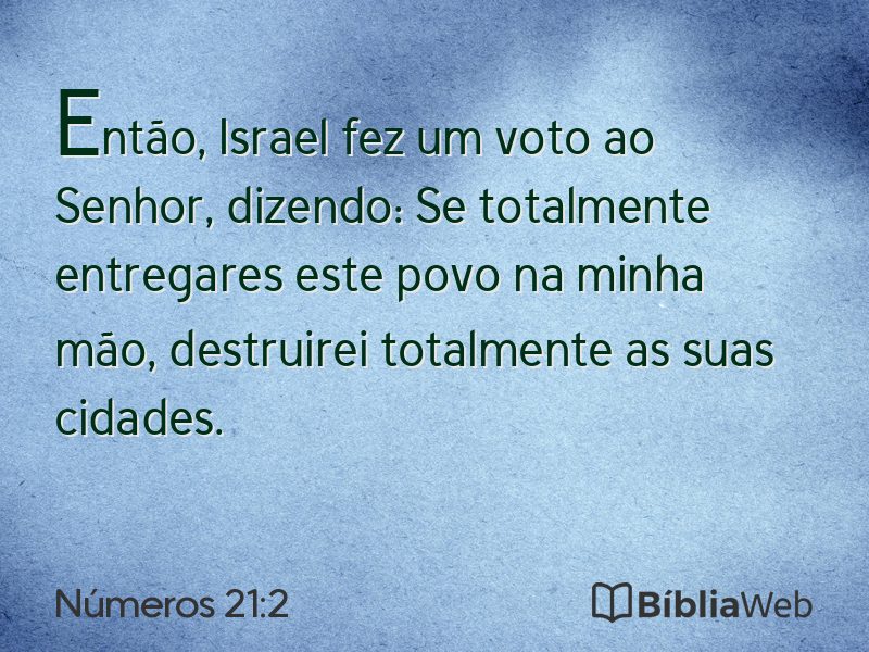 Números 21:2 em imagem para compartilhar