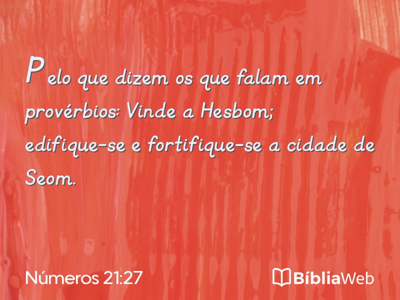 Números 21:27 em imagem para compartilhar