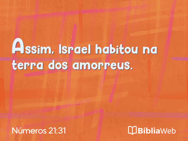 Números 21:31 em imagem para compartilhar