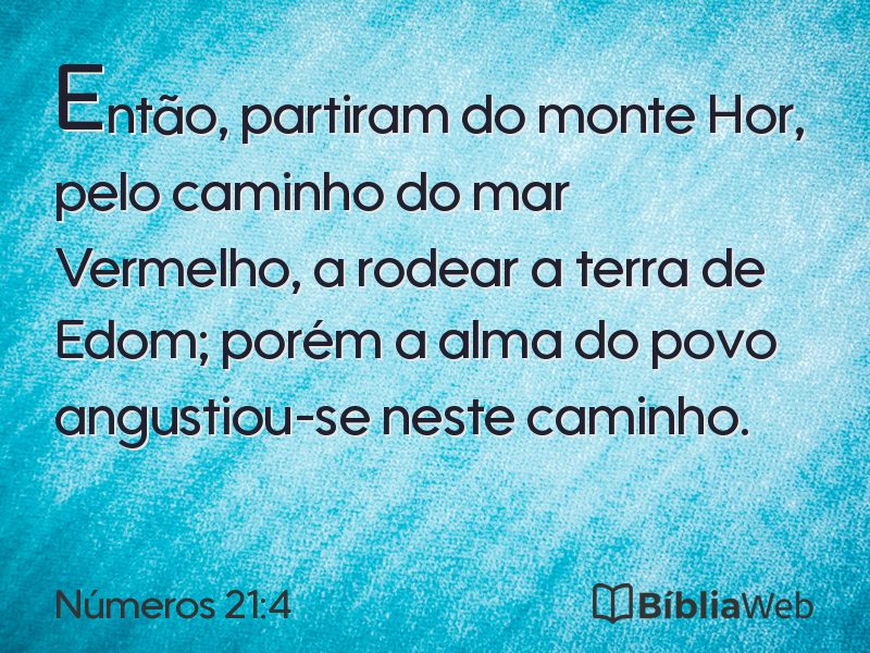 Números 21:4 em imagem para compartilhar