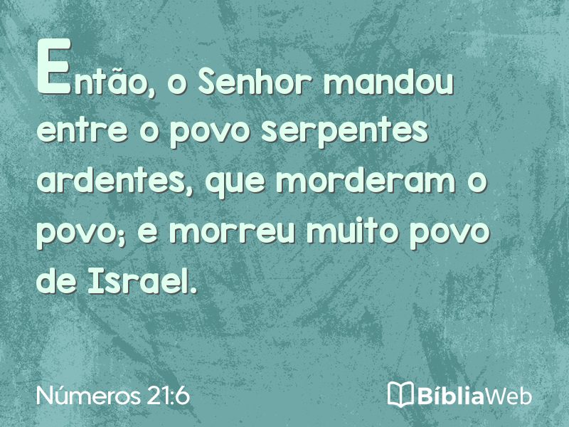 Números 21:6 em imagem para compartilhar