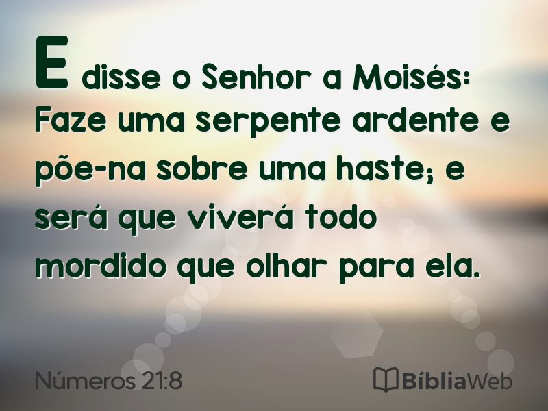 Números 21:8 em imagem para compartilhar