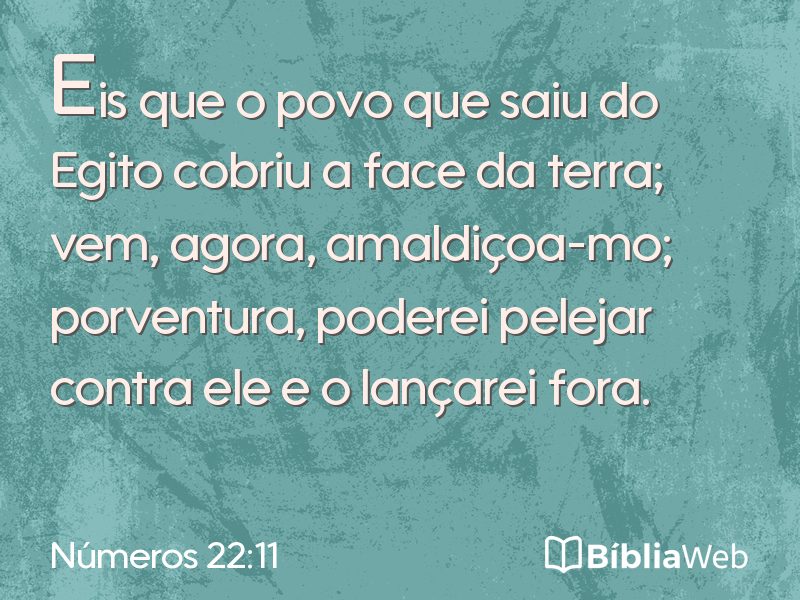 Números 22:11 em imagem para compartilhar