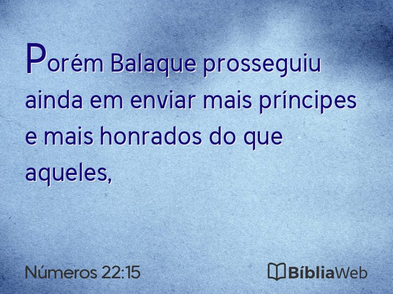 Números 22:15 em imagem para compartilhar