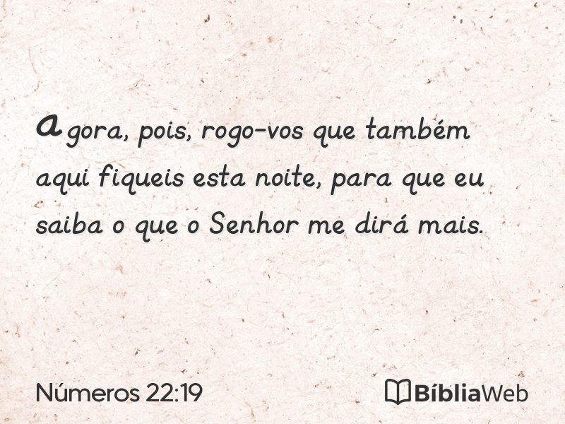 Números 22:19 em imagem para compartilhar