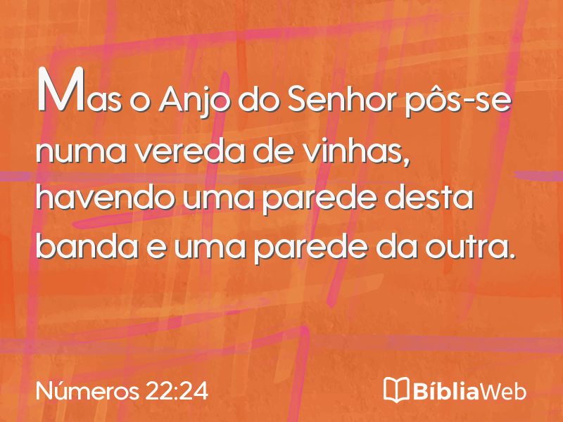 Números 22:24 em imagem para compartilhar