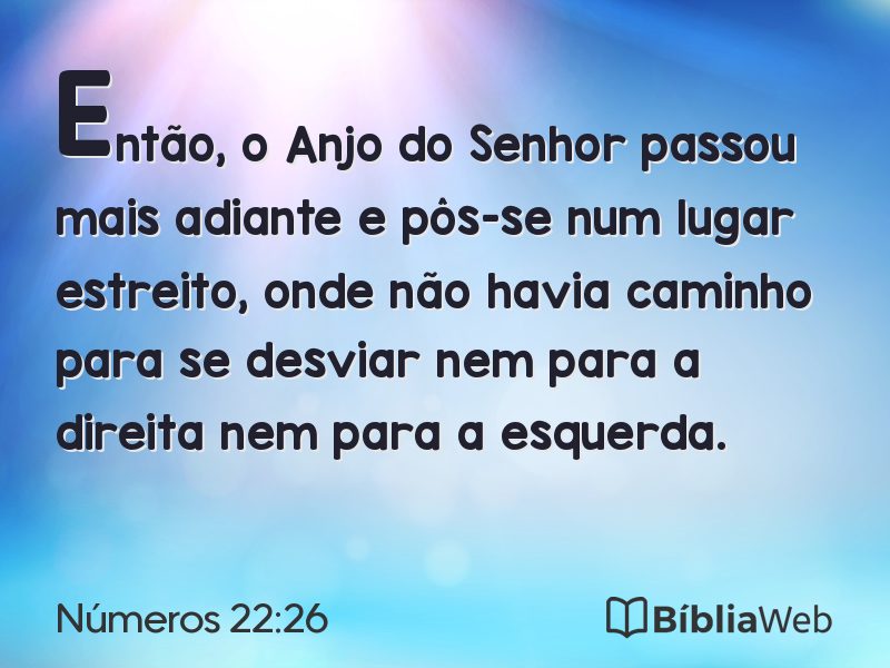 Números 22:26 em imagem para compartilhar