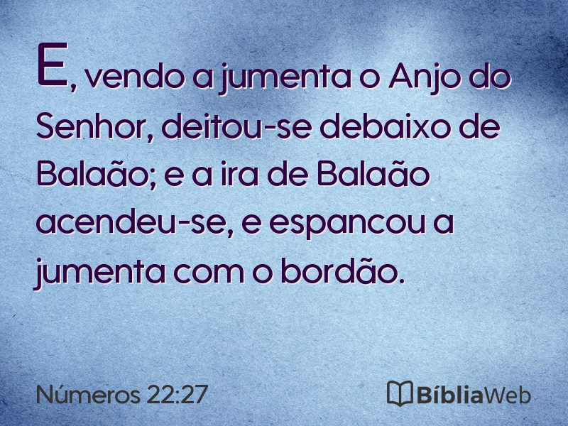 Números 22:27 em imagem para compartilhar