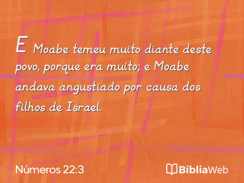 Números 22:3 em imagem para compartilhar