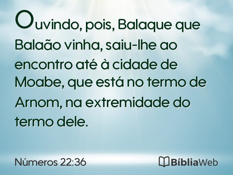 Números 22:36 em imagem para compartilhar