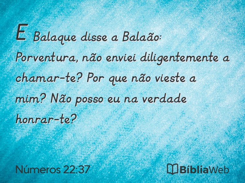 Números 22:37 em imagem para compartilhar