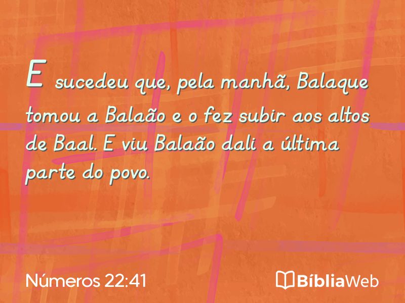 Números 22:41 em imagem para compartilhar