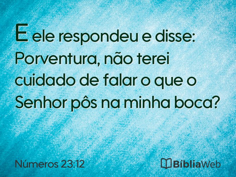 Números 23:12 em imagem para compartilhar