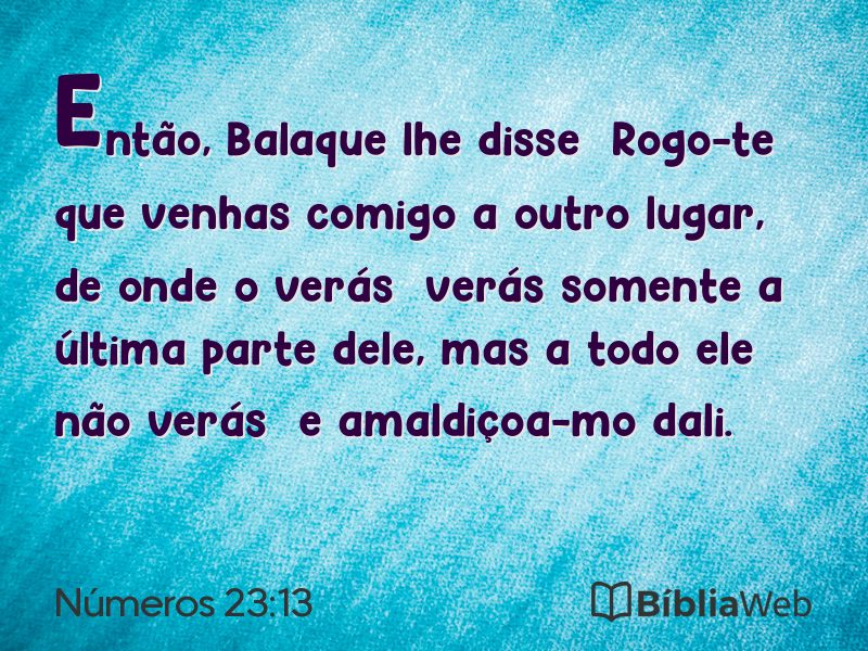 Números 23:13 em imagem para compartilhar