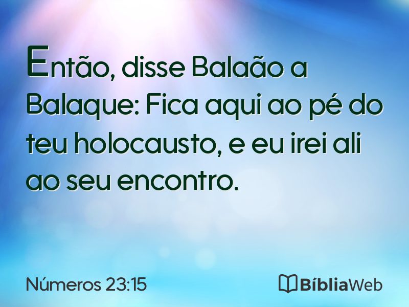 Números 23:15 em imagem para compartilhar