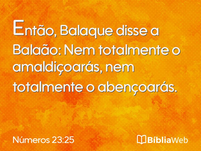 Números 23:25 em imagem para compartilhar