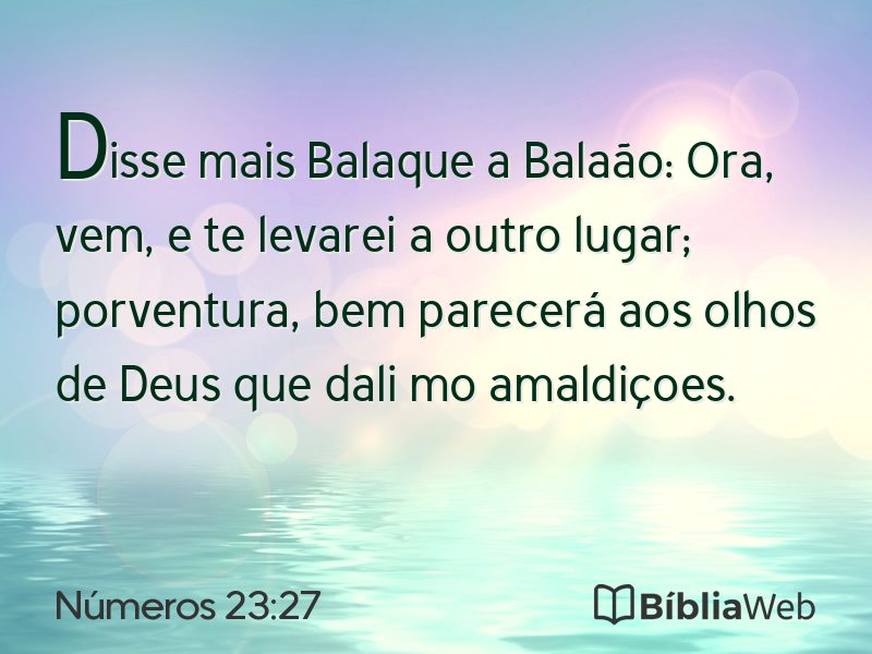 Números 23:27 em imagem para compartilhar
