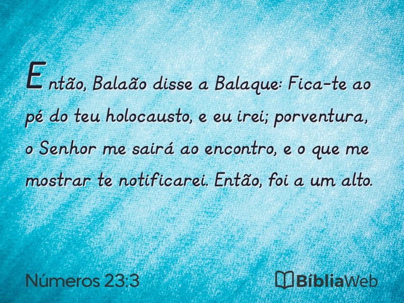Números 23:3 em imagem para compartilhar