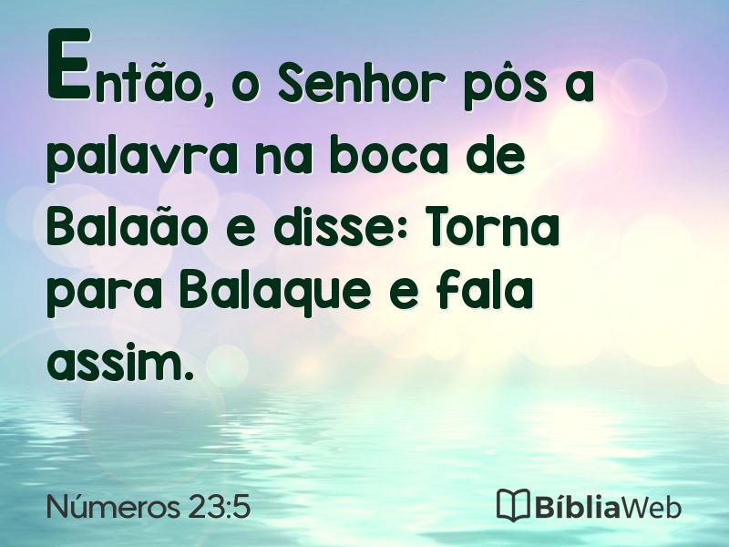 Números 23:5 em imagem para compartilhar
