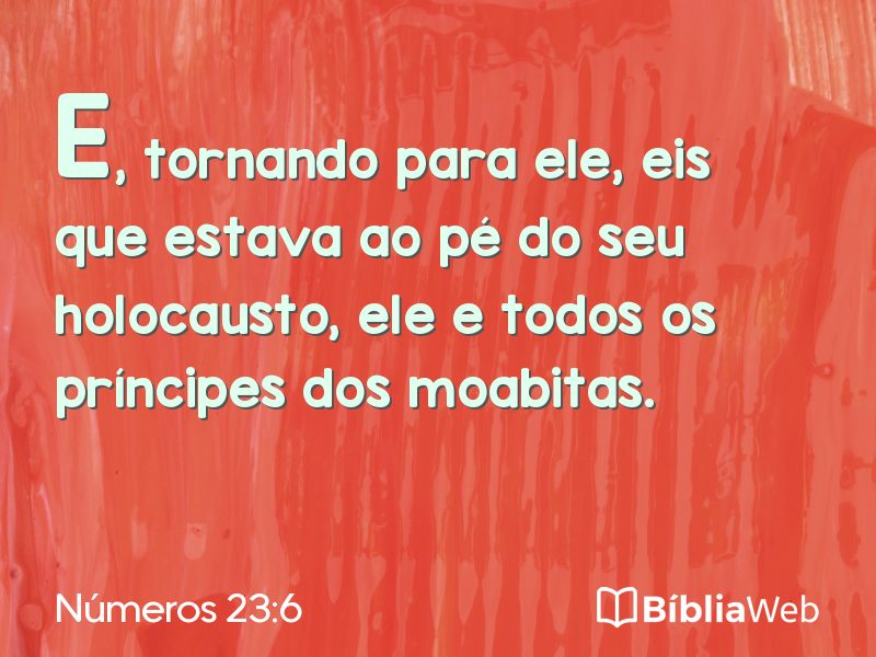 Números 23:6 em imagem para compartilhar
