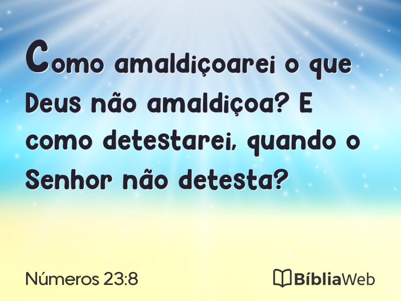 Números 23:8 em imagem para compartilhar