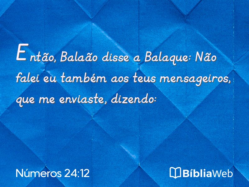 Números 24:12 em imagem para compartilhar