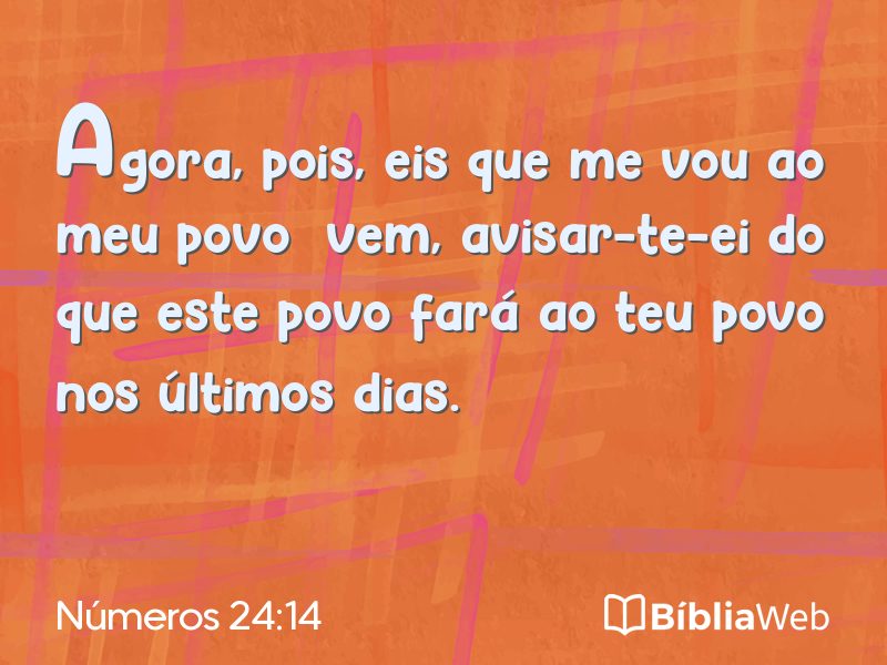 Números 24:14 em imagem para compartilhar