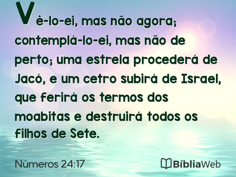 Números 24:17 em imagem para compartilhar