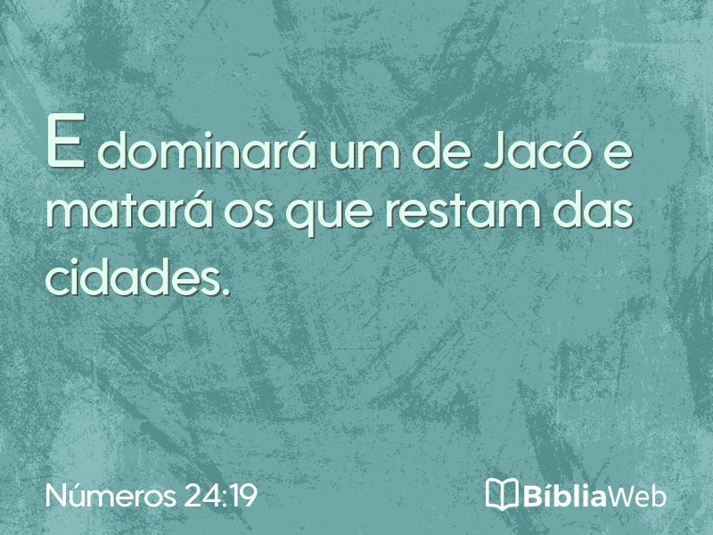 Números 24:19 em imagem para compartilhar