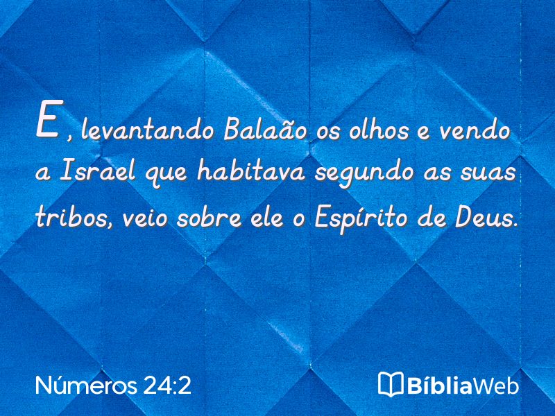 Números 24:2 em imagem para compartilhar