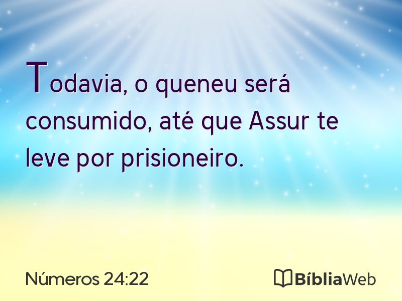 Números 24:22 em imagem para compartilhar