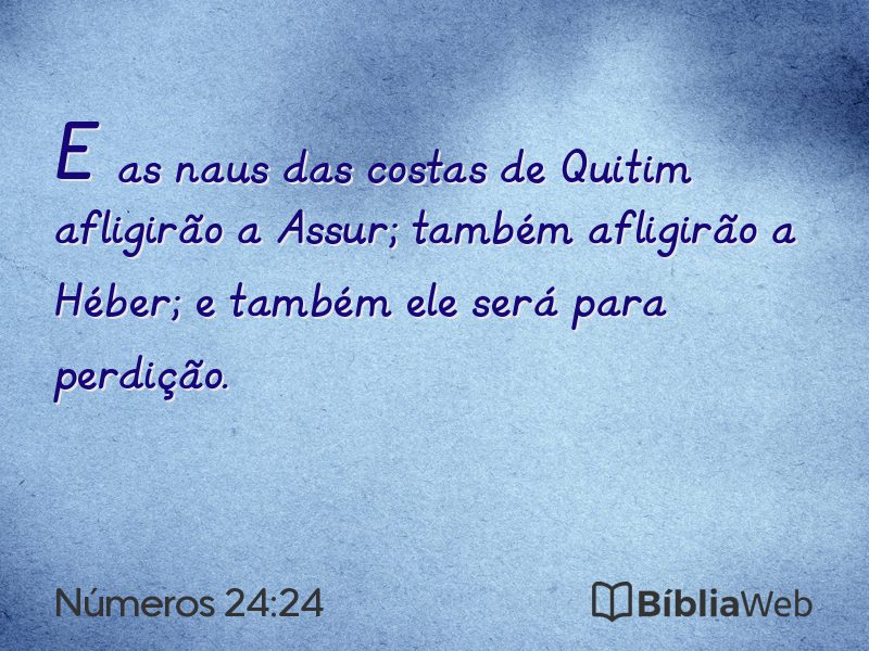 Números 24:24 em imagem para compartilhar