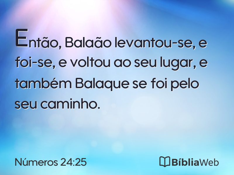 Números 24:25 em imagem para compartilhar
